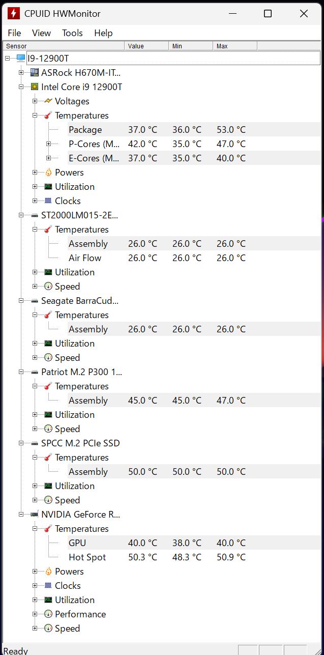 PCの温度の画像