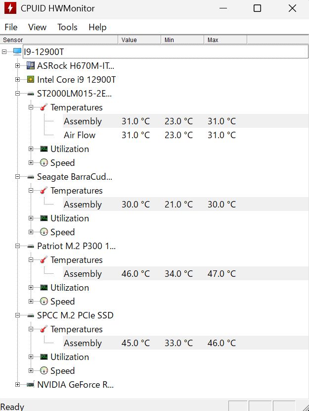 PCの温度の画像